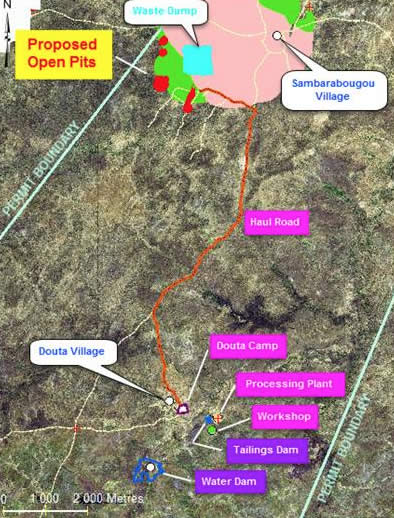 Figure 5. Project Layout – Mine and Processing Plant