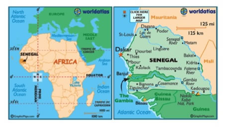 Figure 9 - Location of Senegal, West Africa